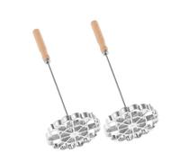 Garneck 2 Pièces Moule à Snack Frit Aluminium Emporte Rosette Creuse Cuisson Uniforme et Nettoyage Facile Ustensile Cuisine pour Snacks Frits et Petites