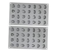 Garneck 2 Pièces Moule Silicone Cavités Galets Non-adhérent Moule Pâtisserie Polyvalent pour Chocolat Fondant Bonbons et Décorations Créatives