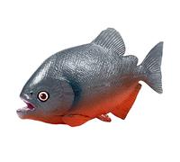 Garneck 2 Pièces Piranha Jouets Enfants Toys Jouets de Simulation Mini Figurines d'aquarium modèle d'animal de rivière modèle de Poisson Solide Poisson de rivière Ornements Plastique