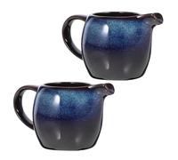 Garneck 2 pièces Pot à Lait Céramique Européenne avec Poignée et Bec Verseur Petit Pichet pour Thé Sauce Utilisation Maison et Café Design Ergonomique pour Versement