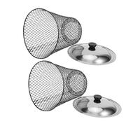 Garneck 2 Pièces Poubelle Extérieure Métallique Enterrée avec | Maille Métallique Percée, Compostage des Déchets Cuisine, Jardin Arrière