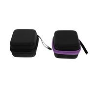 Garneck 2 pièces Sac de Rangement pour Huiles Essentielles Pochette Portable Antichoc Compartiments Organisateur de Bouteilles pour Voyage et Usage Quotidien Noir