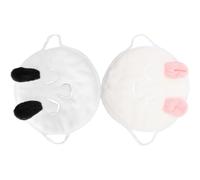 Garneck 2 Pièces Serviette Masque Visage Réutilisable en Polaire Corail Épaisse, Outil de Beauté du Visage pour Hydratation et Soin, pour Usage Quotidien