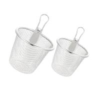 Garneck 2 pièces Set de Passoires Acier Inoxydable pour Fondue Chinoise Panier Filtrant pour Nouilles et Pâtes Résistant Chaleur Accessoire Cuisine pour Friture et Cuisson