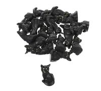 Garneck 20 Pièces Miniature Halloween Cat Figurines Mini Cat Ornaments for Garden Tabletop Dollhouse and Party Decorations