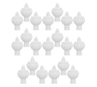 Garneck 20pcs Embouts de Rechange pour tringles à Rideaux en Acrylique Blanc, Embouts décoratifs de Tringle à Rideaux Design Fleur Vintage pour tringles de 26-28mm, familles avec Animaux
