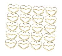 Garneck 25 Pièces Trombones pour planificateur Clip de Carte de nom Pinces de Notes Clips de fichiers Pinces à Papeterie Trombones Mignons Support de Titulaire d'image de mémo Golden