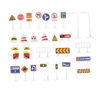 Garneck 28Pièces Panneaux De Routière pour Kit Éducatif De Modèles De Circulation pour Routière Et Stimuler Imagination