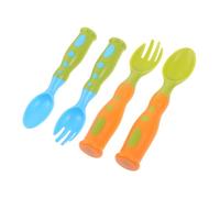 Garneck 2Ensembles Ustensiles Auto Alimentés pour Garçon Fille Cuillères de Formation avec Boîte de Rangement pour Apprentissage de Indépendance Alimentaire