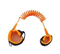 Garneck 2m Harnais de Sécurité Garçon Fille Laisse Poignet Corde de Traction avec Attache Ceinture Anti-perte pour Garçon Fille Orange