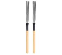 Garneck 2pcs Balai à Percussion en Acier Manche en Bois Confortable Effet Ressort pour Batteurs Débutants et Groupes de Jeunes Lors de Répétitions