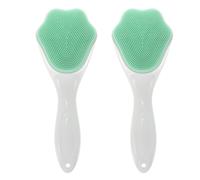 Garneck 2pcs Brosse Nettoyante Visage en Silicone Forme Griffe Manche Long, Portable, Protège la Peau des Griffures, pour Voyage et Noël