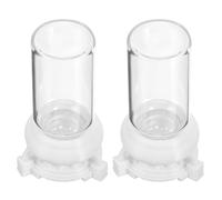Garneck 2pcs Mangeoire à Abreuvoirs pour Fourmis en Verre et Plastique 10ml Résistance Élevée Facile à Installer pour Élevage D'été