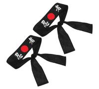 Garneck 2pièces Bandeau Hachimaki pour Karaté Japonais Coiffe de Chef Sushi Bandana Cuisine Déguisement Karaté et Fêtes