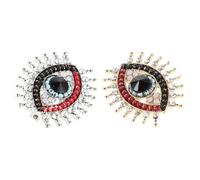 Garneck 2pièces Broches Strass Œil Turc pour Femme Lot de Bijoux Vintage Pince à Foulard ou Châle Accessoire Mode Rétro Porte-chance