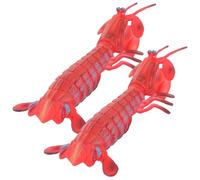 Garneck 2Pièces Crevettes Réalistes Faux de Crevettes pour Affichage et Restaurant Simulations Vives