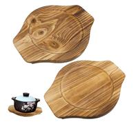 Garneck 2pièces Dessous De Plat Bois pour Cuisine Tapis De Cocotte Résistant à Usure Dessous De Plat Réutilisable pour Plan De Travail