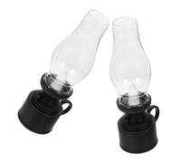 Garneck 2pièces Lampe à Kérosène Vintage LED sans Flamme Lampe De Camping Décorative pour Table Jardin Et Porche Éclairage Urgence Et Décoration Intérieure Et Extérieure