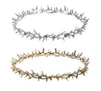 Garneck 2pièces Lot de Couronnes Épines de Jésus Serre-tête Médiéval pour Carnaval Bal de Promo et Mariage Accessoires de Coiffure Élégants