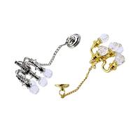 Garneck 2pièces Mini Lustres à Suspendre Lot pour Décorations De Mini-Maison Lampe Ornementale Miniature Design Élégant Et Pratique