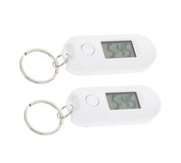 Garneck 2pièces Mini Montre Numérique LED Montre De Poche Blanc avec Porte-clés pour Garçon Fille Et Étudiants pour École Voyages