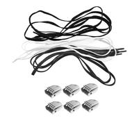 Garneck 3 paires Lacets Élastiques avec Boucles de Lacets et Stylés pour Chaussures Casual Noir Blanc Gris Foncé