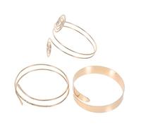 Garneck 3 pièces Bracelet Manchette Femme Doré Ensemble de Brassards Géométriques Chic pour Accessoires de Mode Parfait pour Occasions Spéciales