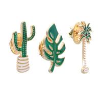 Garneck 3 pièces Broches Élégantes Femme Épingles Plantes Style Forêt Pin pour Vêtements été Accessoire Voyage Rafraîchissant et Naturel