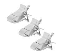 Garneck 3 Pièces Clip Argenté en Acier Inoxydable pour Cage à Oiseaux | Fixation Facile aux Barreaux, Structure Pratique, pour Oiseaux et Petites Cages