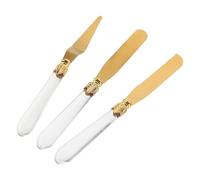 Garneck 3 Pièces Coffret de Couteaux à Fromage en Acier Inoxydable Manche Cristal, Facile à Entretenir, Tranchage et Service sans Effort pour Repas en Famille