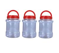 Garneck 3 pièces Lot de Bocaux Hermétiques Plastique Alimentaire Transparent avec Couvercle Contenants Étanches pour Stockage de Grains et Aliments Conservation Fraîcheur pour Cuisine et
