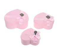 Garneck 3 Pièces Papier Boîte Présent Cœur pour Bonbons avec Couvercle | Présentation Décorative, pour Anniversaires et Saint-valentin, Petits Souvenirs, Macarons, Coffret Offrir