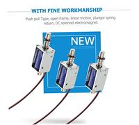 Garneck 3 Pièces Solénoïde Push Pull Mini Electromagnétique Dc Cadre Ouvert pour Machines Automatiques et Équipements Ménagers