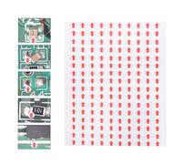 Garneck 3200 Pièces Rouges Étiquettes en Autocollantes Fléchées | Adhésif, Compatible avec Toutes Surfaces, Usage Maison ou Atelier, Lot Pratique, Signalisation Simple Couleur Aléatoire