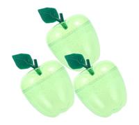 Garneck 3pièces Bocal Plastique Forme De Pomme De Jarres Scellées pour Bonbons Fruits Secs Et Thés Rangement Élégant Et Pratique pour Décoration De Noël