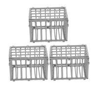 Garneck 3pièces Miniature Farmhouse Animal Cage Model Set Plastic Animal Enclosure Scene DIY Miniature House Cage Kids Farmhouse Toy Accessory