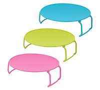 Garneck 3pièces Support Empilable Multifonction Pour Micro-ondes Plateau De Cuisson Vapeur Pliable Écologique Rangement à Niveaux Pour Maison Gain Énergie