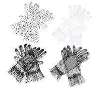 Garneck 4 paires Lot Courts Dentelle à pour Femme Légers et Respirants pour Mariage Cocktail et Soirée Élégante