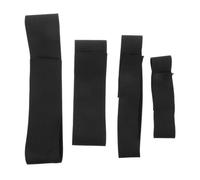 Garneck 4 Pièces Bande Élastique Réglable pour Poche de Glace, Sangle en Nylon et Spandex, pour Blessure Sportive, Usage Personnel Équipe, Couleur Noir