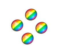 Garneck 4 pièces Broche Arc-en-ciel Créative Cristal et Bronze pour Corsage Fierté Gay Communauté Accessoire Élégant et Symbolique pour Événements et Soutien