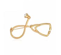 Garneck 4 pièces Broche Stéthoscope Médecin Alliage Chic Épingles de Revers Doré et Argenté pour Femme Accessoire Élégant