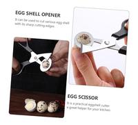 Garneck 4 Pièces Ciseaux à Œufs Acier Inoxydable Dérapants Coupe Coquille Pratique pour Œufs de Caille Lot pour Cuisine Quotidienne