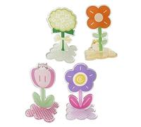 Garneck 4 Pièces Dossier Photo De Fleurs Joli Clip Mémo Conçu Clip Photo De Bureau Pinces Mémo Pince Décorative Multifonction Présentoir à Assiettes Afficher Adorable Porte-Photo Acrylique
