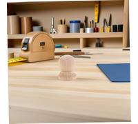 Garneck 4 Pièces Finials Massif Non Peints pour Poteaux de Lit Décorations Sculptées Forme de Gourd et Colonne Romaine pour Meubles Accessoires pour Vitrine et Armoire Finition