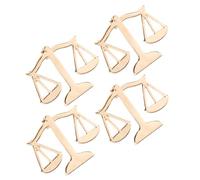 Garneck 4 Pièces Justice Lapel Pin Set Metal Scales Brooch For Lawyers And Law Students Jacket Lapel Badge Success Brooch For Men's Suits Inspirational Legal Accessories