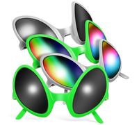 Garneck 4 Pièces Lunettes Décoratives Alien en Abs pour Hommes et Adolescents, Accessoires de Fête Photo, pour Soirées Cosplay et Rassemblements Entre Amis