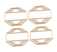 Garneck 4 pièces Miniature Fenêtre Chinoise Accessoires DIY pour Maison de Poupée Décoration pour Maquettes Architecturales et Dioramas de Style Traditionnel Matériau Naturel pour Table