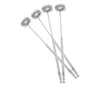 Garneck 4 Pièces Mousseur à lait en acier inoxydable fournitures de cuisine mousse de lait en métal de printemps en acier inoxydable d'oeuf batteur à œufs Silver