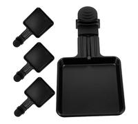 Garneck 4 pièces Poêlons Raclette Antiadhésifs avec Poignées Mini Plateau à Fond Plat pour Fromage Fondant Cuisson Barbecue et Grill Résistance Haute Température