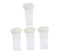 Garneck 4 Pièces Siphon de sol désodorisant bouchon d'étanchéité d'égout insert de drainage central d'égout joint de tuyau de vidange de lave-glace noyau de siphon de sol Plastique blanche